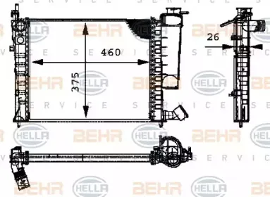8MK 376 716-631 HELLA Радиатор, охлаждение двигателя 8MK 376 716-631 HELLA Радиатор, охлаждение двигателя