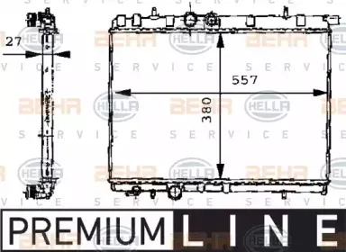 8MK 376 717-531 HELLA Радиатор, охлаждение двигателя 8MK 376 717-531 HELLA Радиатор, охлаждение двигателя