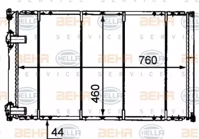 8MK 376 718-231 HELLA Радиатор, охлаждение двигателя 8MK 376 718-231 HELLA Радиатор, охлаждение двигателя