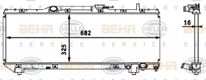 8MK 376 718-371 HELLA Радиатор, охлаждение двигателя 8MK 376 718-371 HELLA Радиатор, охлаждение двигателя