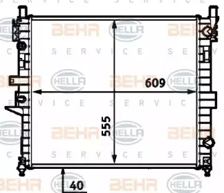 8MK 376 718-601 HELLA Радиатор, охлаждение двигателя 8MK 376 718-601 HELLA Радиатор, охлаждение двигателя