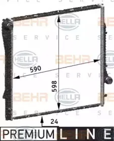 8MK 376 718-761 HELLA Радиатор, охлаждение двигателя 8MK 376 718-761 HELLA Радиатор, охлаждение двигателя
