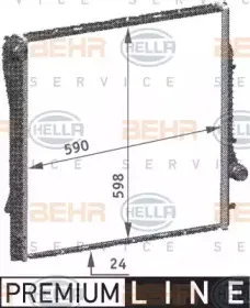 8MK 376 718-771 HELLA Радиатор, охлаждение двигателя 8MK 376 718-771 HELLA Радиатор, охлаждение двигателя