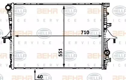 8MK 376 719-004 HELLA Радиатор, охлаждение двигателя 8MK 376 719-004 HELLA Радиатор, охлаждение двигателя