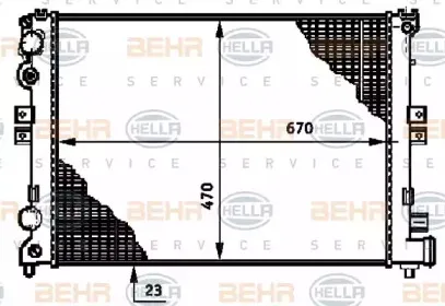 8MK 376 719-474 HELLA Радиатор, охлаждение двигателя 8MK 376 719-474 HELLA Радиатор, охлаждение двигателя
