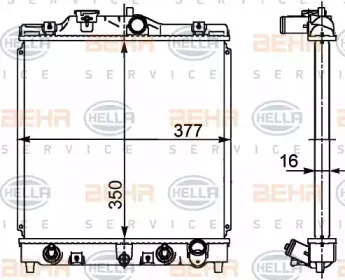 8MK 376 719-781 HELLA Радиатор, охлаждение двигателя 8MK 376 719-781 HELLA Радиатор, охлаждение двигателя