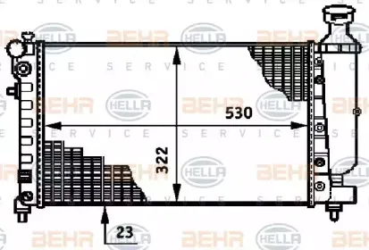 8MK 376 719-791 HELLA Радиатор, охлаждение двигателя 8MK 376 719-791 HELLA Радиатор, охлаждение двигателя