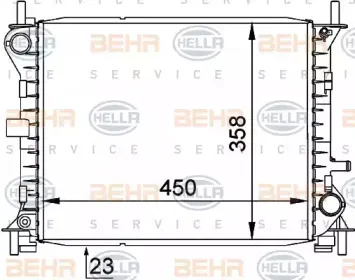 8MK 376 720-281 HELLA Радиатор, охлаждение двигателя 8MK 376 720-281 HELLA Радиатор, охлаждение двигателя