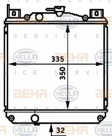 8MK 376 720-731 HELLA Радиатор, охлаждение двигателя 8MK 376 720-731 HELLA Радиатор, охлаждение двигателя