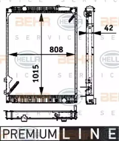 8MK 376 721-491 HELLA Радиатор, охлаждение двигателя 8MK 376 721-491 HELLA Радиатор, охлаждение двигателя