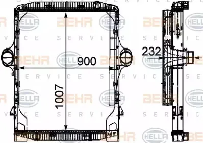 8MK 376 722-161 HELLA модуль охлаждения 8MK 376 722-161 HELLA модуль охлаждения