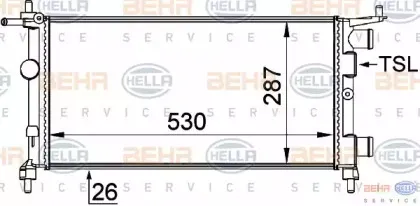 8MK 376 722-444 HELLA Радиатор, охлаждение двигателя 8MK 376 722-444 HELLA Радиатор, охлаждение двигателя