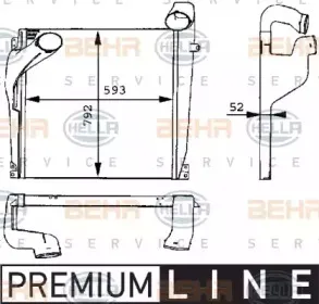 8ML 376 724-011 HELLA Интеркулер 8ML 376 724-011 HELLA Интеркулер