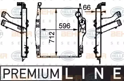 8ML 376 724-091 HELLA Интеркулер 8ML 376 724-091 HELLA Интеркулер