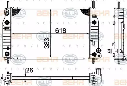 8MK 376 724-541 HELLA Радиатор, охлаждение двигателя 8MK 376 724-541 HELLA Радиатор, охлаждение двигателя