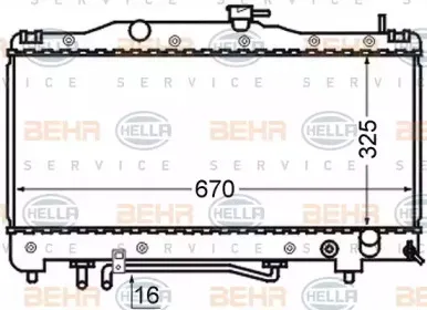 8MK 376 724-641 HELLA Радиатор, охлаждение двигателя 8MK 376 724-641 HELLA Радиатор, охлаждение двигателя