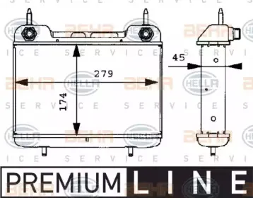8MO 376 725-371 HELLA масляный радиатор, двигательное масло 8MO 376 725-371 HELLA масляный радиатор, двигательное масло