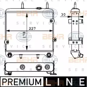 8MO 376 725-461 HELLA масляный радиатор, двигательное масло 8MO 376 725-461 HELLA масляный радиатор, двигательное масло