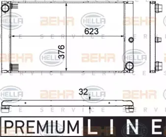 8MK 376 727-661 HELLA Радиатор, охлаждение двигателя 8MK 376 727-661 HELLA Радиатор, охлаждение двигателя