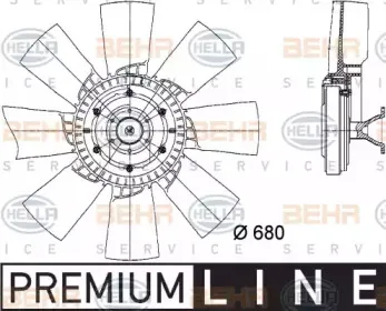 8MV 376 728-391 HELLA Вентилятор, охлаждение двигателя 8MV 376 728-391 HELLA Вентилятор, охлаждение двигателя