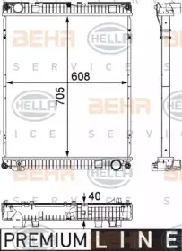 8MK 376 730-621 HELLA Радиатор, охлаждение двигателя 8MK 376 730-621 HELLA Радиатор, охлаждение двигателя