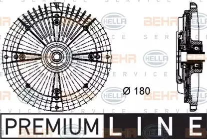 8MV 376 732-471 HELLA Сцепление, вентилятор радиатора 8MV 376 732-471 HELLA Сцепление, вентилятор радиатора