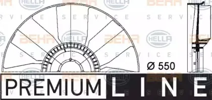 8MV 376 733-191 HELLA Крыльчатка вентилятора, охлаждение двигателя 8MV 376 733-191 HELLA Крыльчатка вентилятора, охлаждение двигателя
