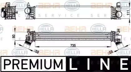 8ML 376 733-521 HELLA Интеркулер 8ML 376 733-521 HELLA Интеркулер