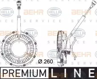 8MV 376 734-371 HELLA Сцепление, вентилятор радиатора 8MV 376 734-371 HELLA Сцепление, вентилятор радиатора