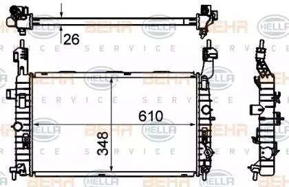 8MK 376 735-041 HELLA Радиатор, охлаждение двигателя 8MK 376 735-041 HELLA Радиатор, охлаждение двигателя