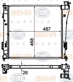 8MK 376 735-271 HELLA Радиатор, охлаждение двигателя 8MK 376 735-271 HELLA Радиатор, охлаждение двигателя