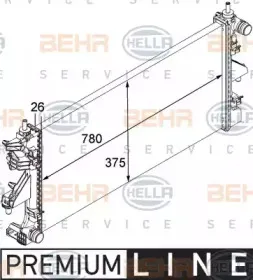 8MK 376 745-021 HELLA Радиатор, охлаждение двигателя 8MK 376 745-021 HELLA Радиатор, охлаждение двигателя