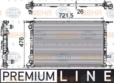 8MK 376 745-581 HELLA Радиатор, охлаждение двигателя 8MK 376 745-581 HELLA Радиатор, охлаждение двигателя