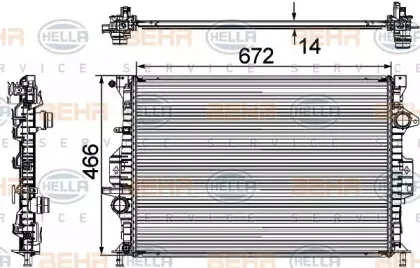 8MK 376 745-594 HELLA Радиатор, охлаждение двигателя 8MK 376 745-594 HELLA Радиатор, охлаждение двигателя