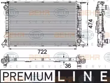 8MK 376 745-651 HELLA Радиатор, охлаждение двигателя 8MK 376 745-651 HELLA Радиатор, охлаждение двигателя