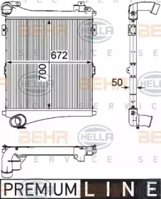 8ML 376 746-341 HELLA Интеркулер 8ML 376 746-341 HELLA Интеркулер