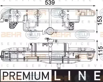 8MA 376 751-211 HELLA Компенсационный бак, охлаждающая жидкость 8MA 376 751-211 HELLA Компенсационный бак, охлаждающая жидкость