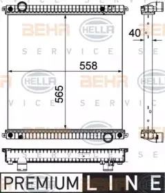 8MK 376 751-251 HELLA Радиатор, охлаждение двигателя 8MK 376 751-251 HELLA Радиатор, охлаждение двигателя