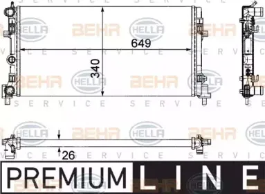 8MK 376 754-281 HELLA Радиатор, охлаждение двигателя 8MK 376 754-281 HELLA Радиатор, охлаждение двигателя