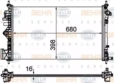 8MK 376 754-301 HELLA Радиатор, охлаждение двигателя 8MK 376 754-301 HELLA Радиатор, охлаждение двигателя