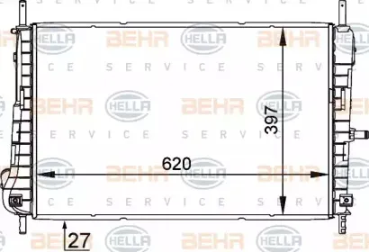8MK 376 755-291 HELLA Радиатор, охлаждение двигателя 8MK 376 755-291 HELLA Радиатор, охлаждение двигателя