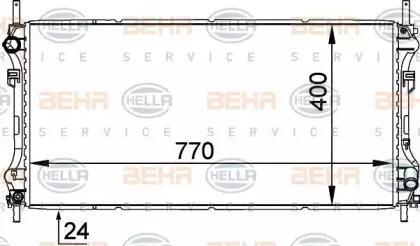 8MK 376 755-321 HELLA Радиатор, охлаждение двигателя 8MK 376 755-321 HELLA Радиатор, охлаждение двигателя