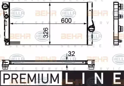 8MK 376 755-371 HELLA Радиатор, охлаждение двигателя 8MK 376 755-371 HELLA Радиатор, охлаждение двигателя