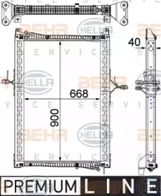 8MK 376 755-641 HELLA Радиатор, охлаждение двигателя 8MK 376 755-641 HELLA Радиатор, охлаждение двигателя