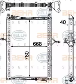 8MK 376 755-651 HELLA Радиатор, охлаждение двигателя 8MK 376 755-651 HELLA Радиатор, охлаждение двигателя