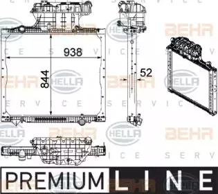 8MK 376 756-011 HELLA Радиатор, охлаждение двигателя 8MK 376 756-011 HELLA Радиатор, охлаждение двигателя