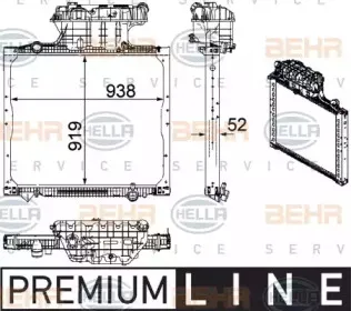 8MK 376 756-021 HELLA Радиатор, охлаждение двигателя 8MK 376 756-021 HELLA Радиатор, охлаждение двигателя