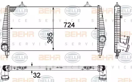 8ML 376 756-751 HELLA Интеркулер 8ML 376 756-751 HELLA Интеркулер