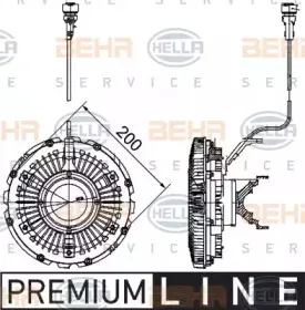 8MV 376 757-111 HELLA Сцепление, вентилятор радиатора 8MV 376 757-111 HELLA Сцепление, вентилятор радиатора