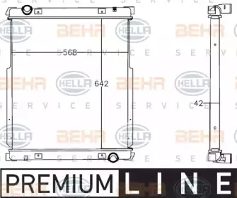 8MK 376 758-001 HELLA Радиатор, охлаждение двигателя 8MK 376 758-001 HELLA Радиатор, охлаждение двигателя
